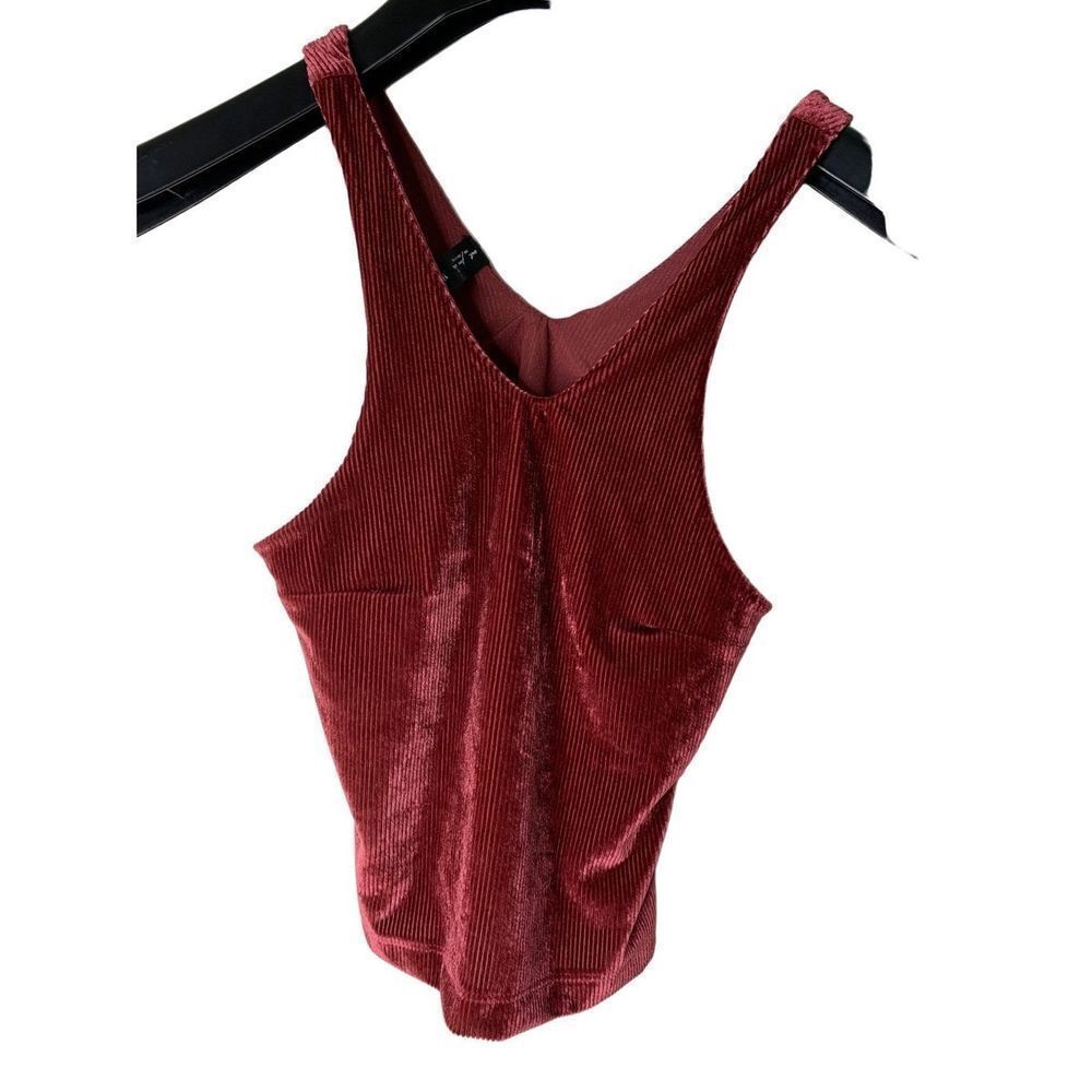 Y2K vintage 2000s Out From Under Urban Outfitters Ribbed Velvet tank red size m